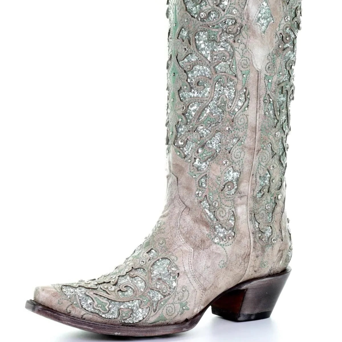 Dazzling Knee-High Boots with Unique Color Block Design