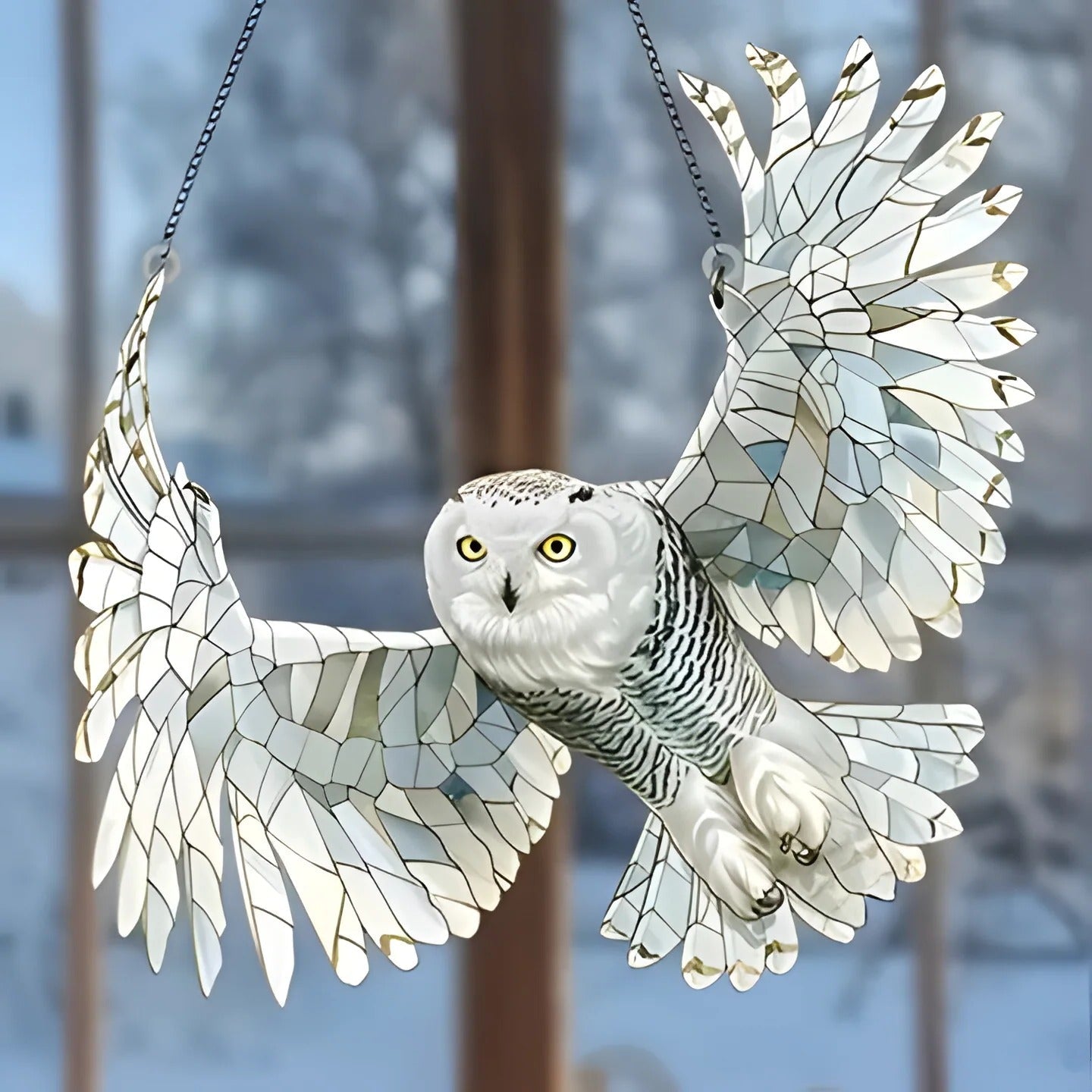 Vibrant Window Bird Prism: A Touch of Nature Indoors
