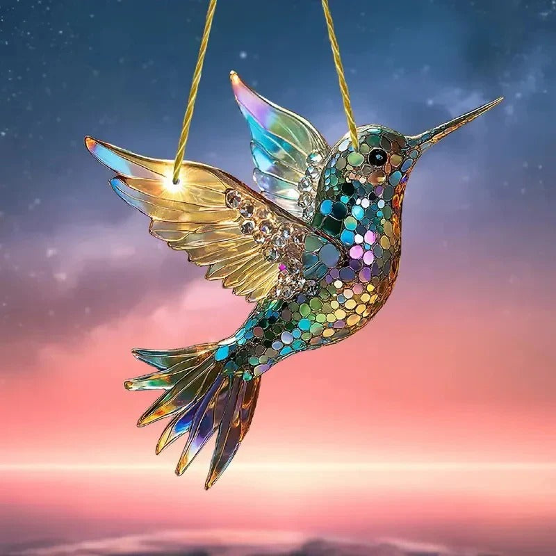 Vibrant Window Bird Prism: A Touch of Nature Indoors