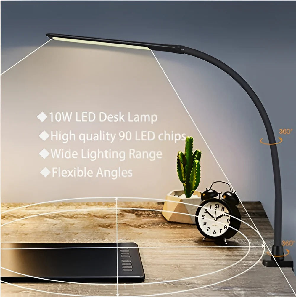 Versatile LED Desk Lamp with Adjustable Gooseneck