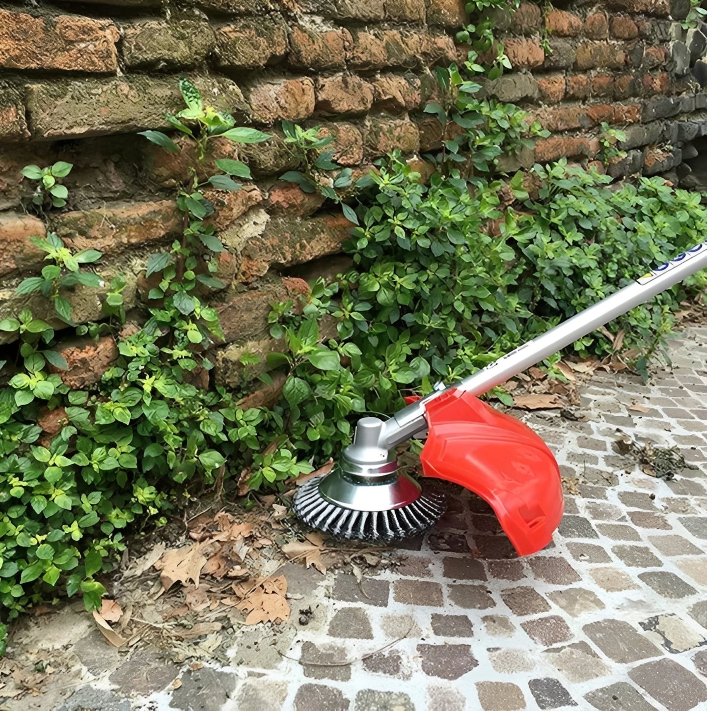 Heavy-Duty Lawn Trimmer Head with Steel Cutting Blades