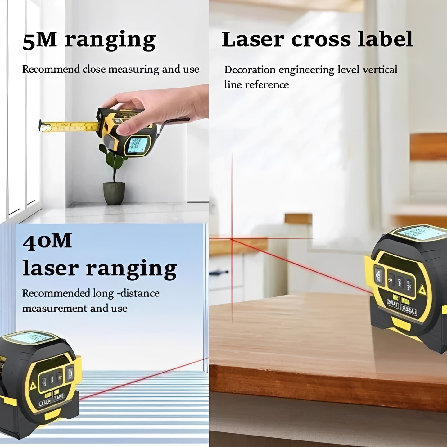 Precision Laser Measuring Tool with Smart Display