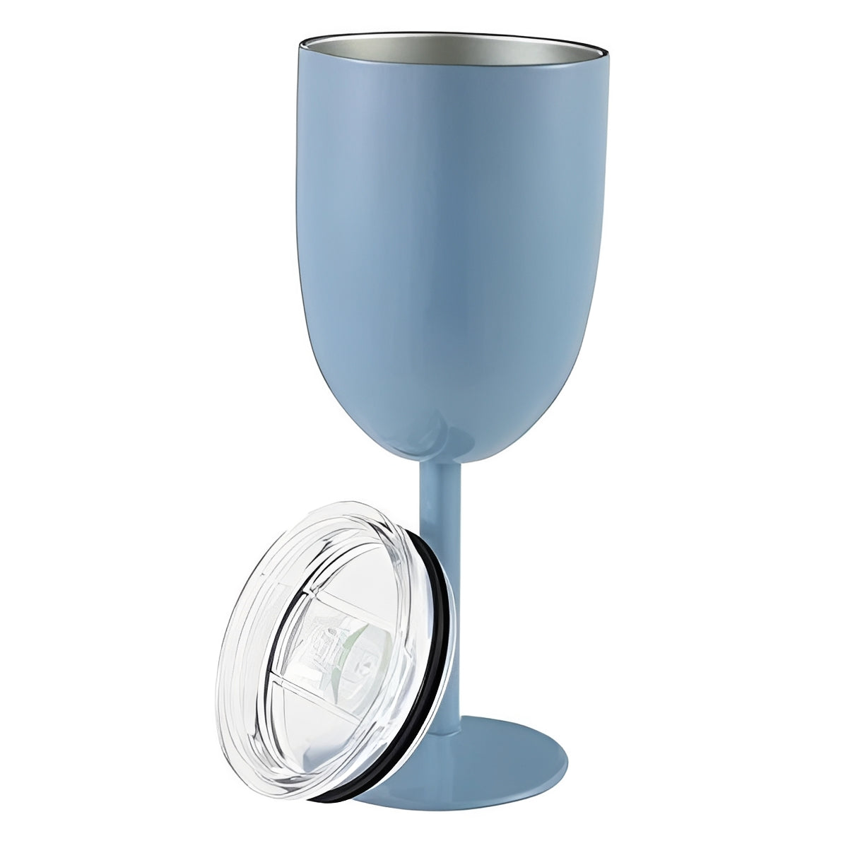 Insulated Stainless Steel Wine Cup with Secure Lid