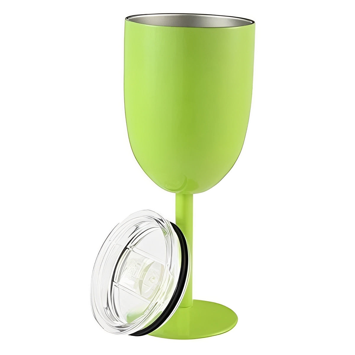 Insulated Stainless Steel Wine Cup with Secure Lid