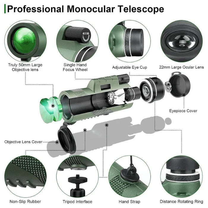 Lightweight Handheld Telescope for Nature Exploration
