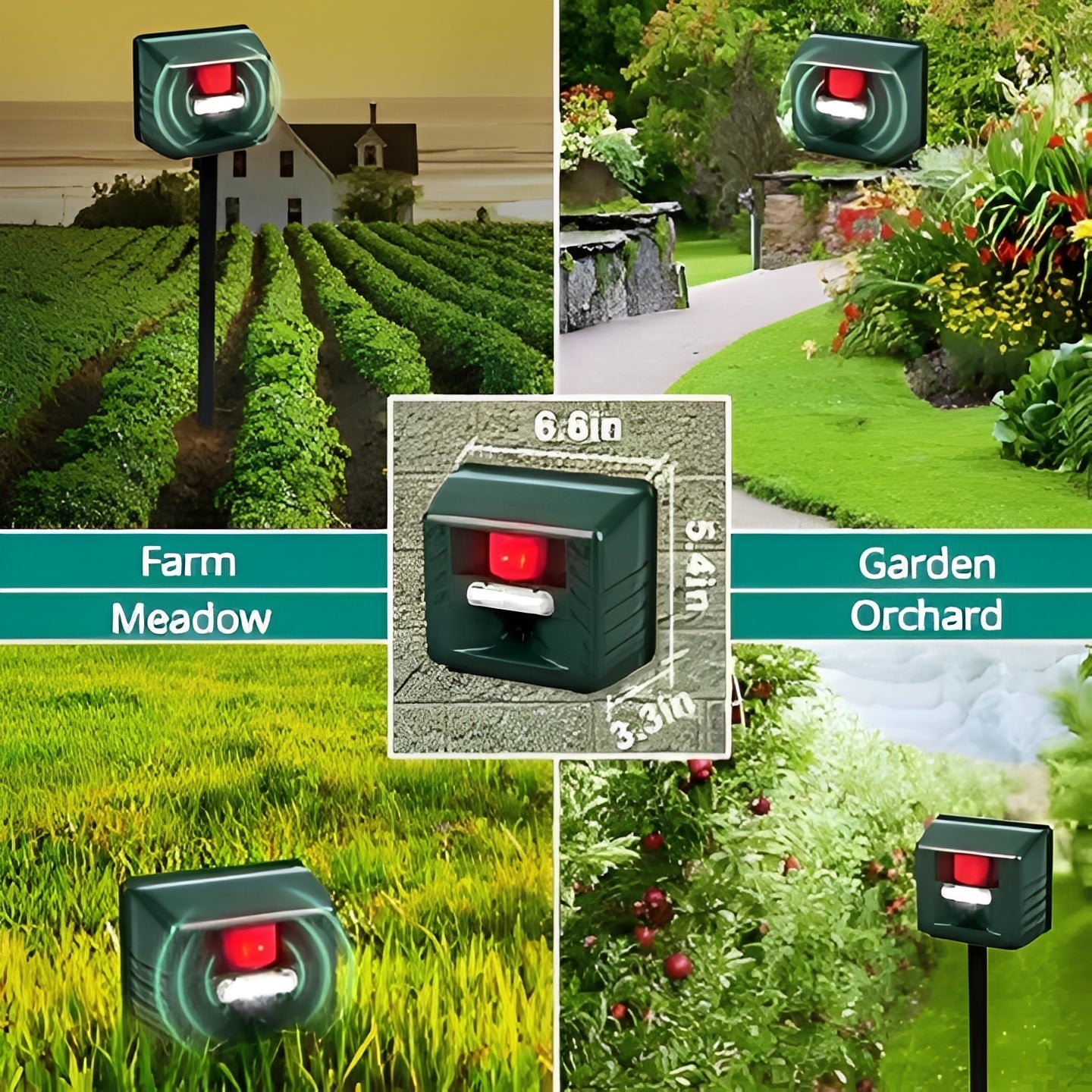 Smart Ultrasonic Animal Repeller for Outdoor Spaces