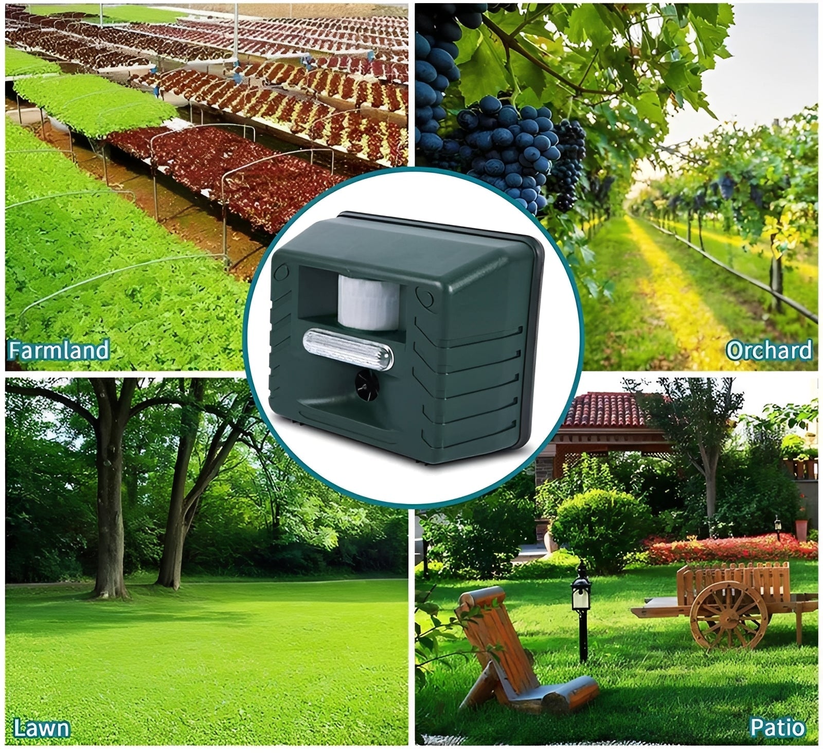 Smart Ultrasonic Animal Repeller for Outdoor Spaces