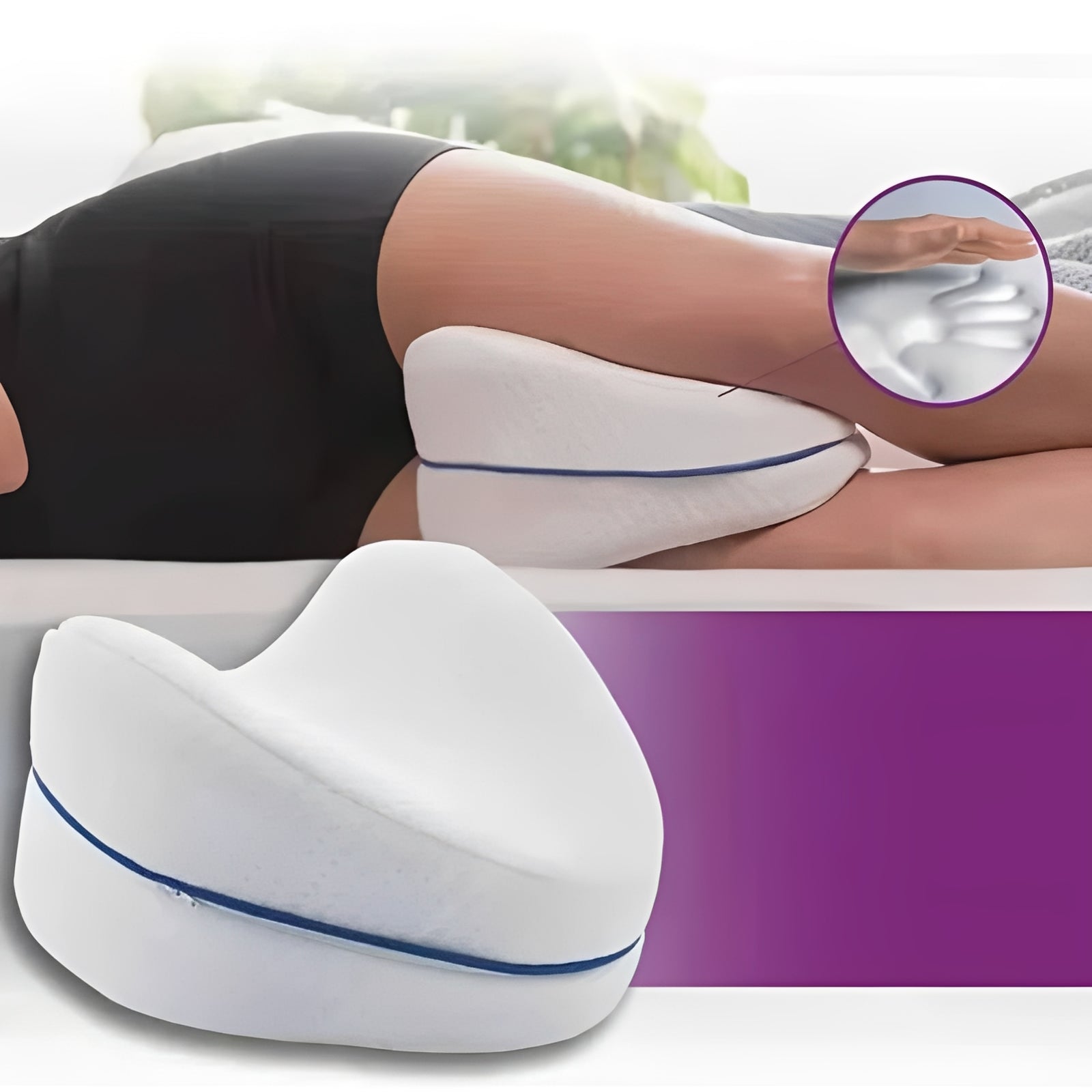 Premium Washable Pillow Covers for Leg Support Pillows, 2-Pack