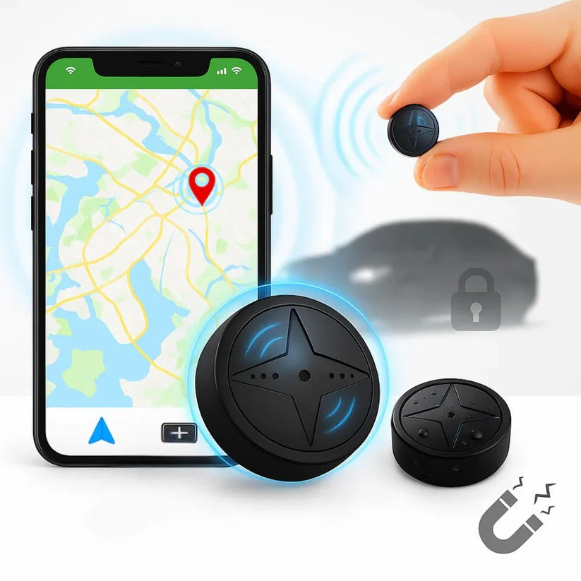 Compact Magnetic Vehicle Tracker with Geofencing Alerts