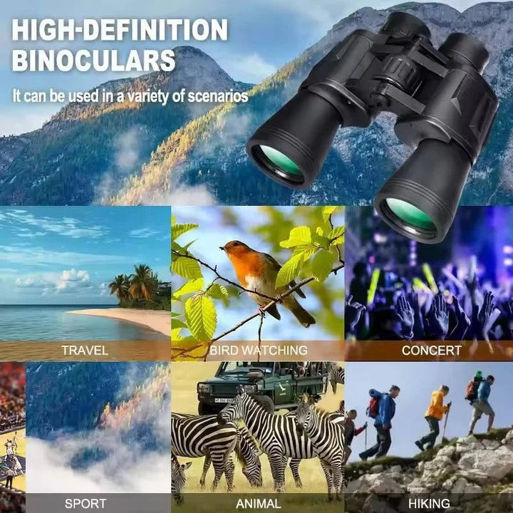 Powerful 20x Zoom Binoculars with Waterproof Design & Phone Mount