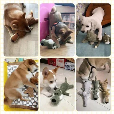 Tough Canvas Canine Chew Toy for Tugging and Fetching Fun