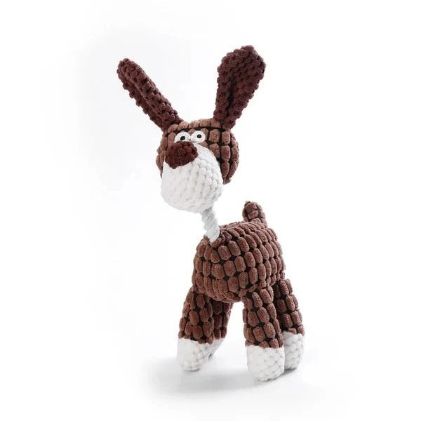 Tough Plush Chew Toy with Built-In Squeaker for Dogs