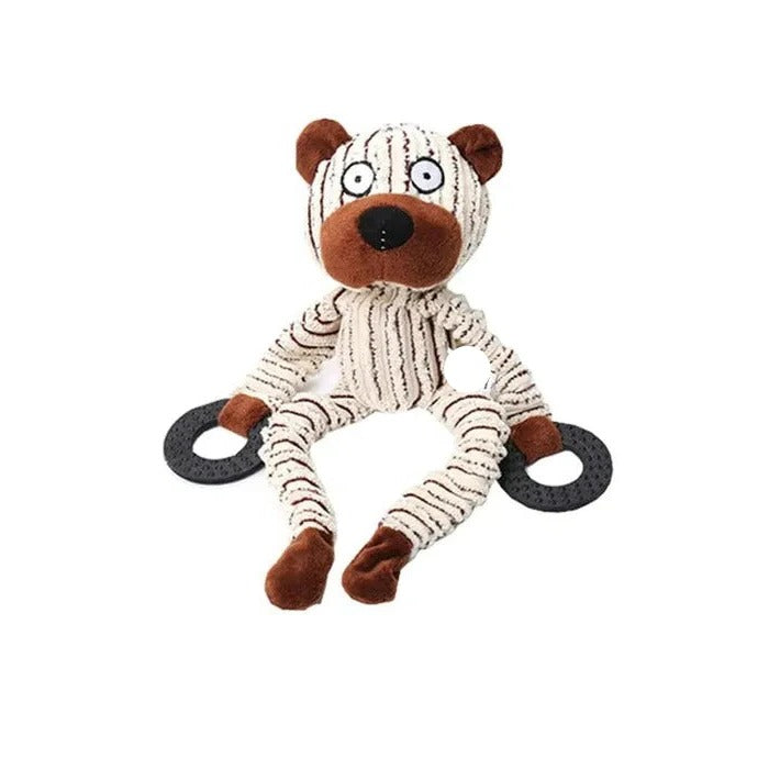 Tough Plush Chew Toy with Built-In Squeaker for Dogs