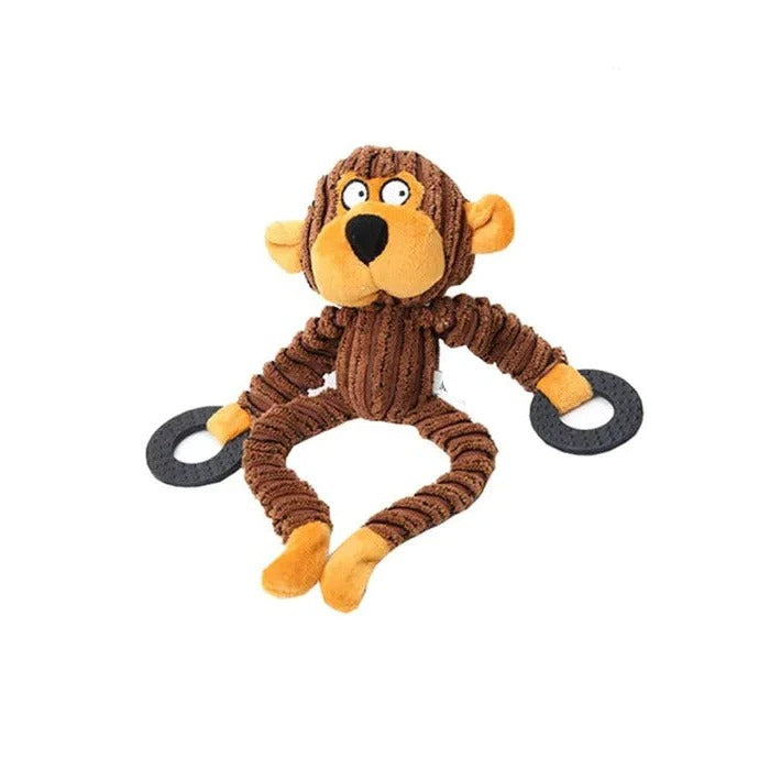 Tough Plush Chew Toy with Built-In Squeaker for Dogs