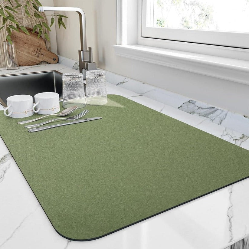 Quick-Dry Dish Drying Mat for Effortless Kitchen Cleanup