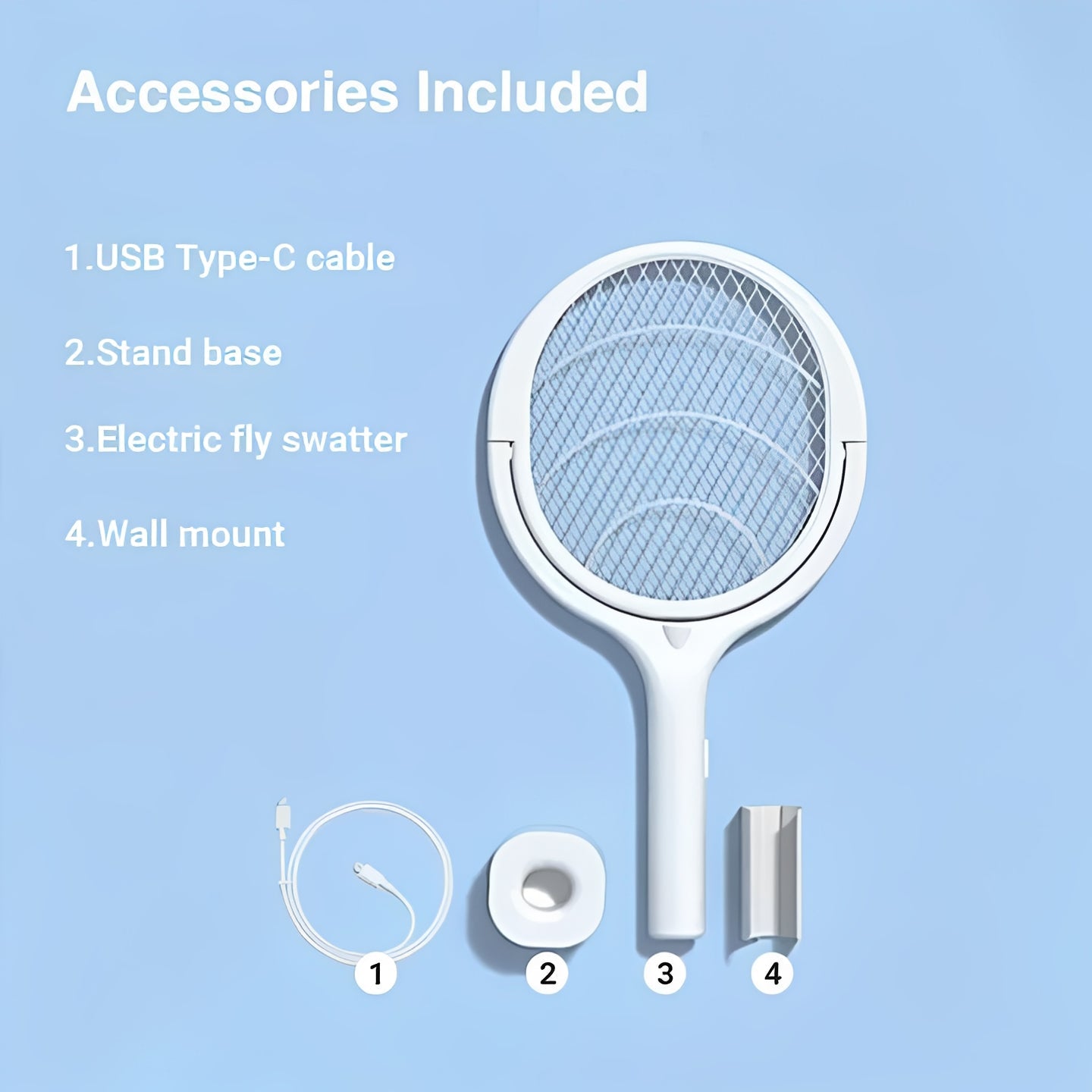 5-in-1 Rechargeable Insect Zapper with Quick Charge USB Port