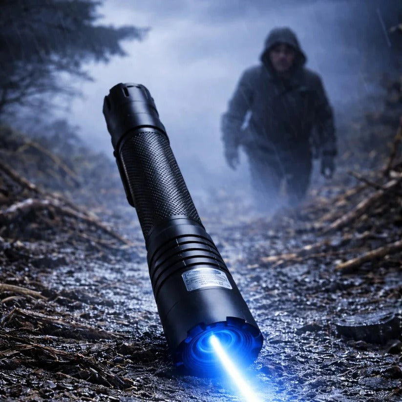Rechargeable Laser Flashlight with Versatile Focus Options