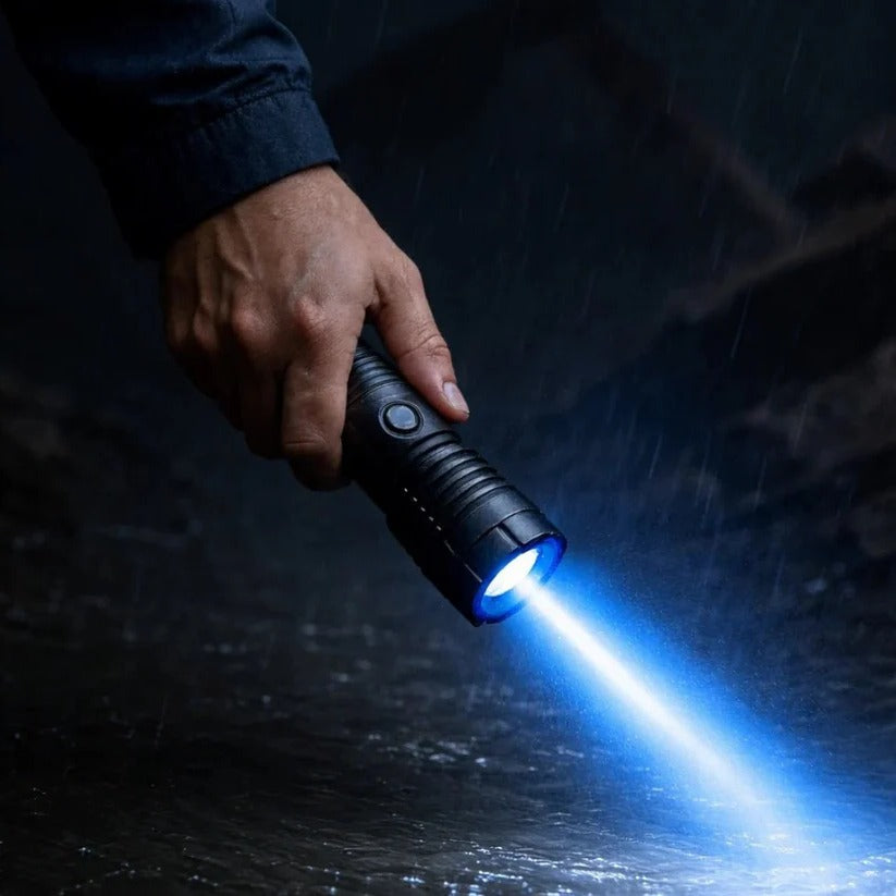 Rechargeable Laser Flashlight with Versatile Focus Options
