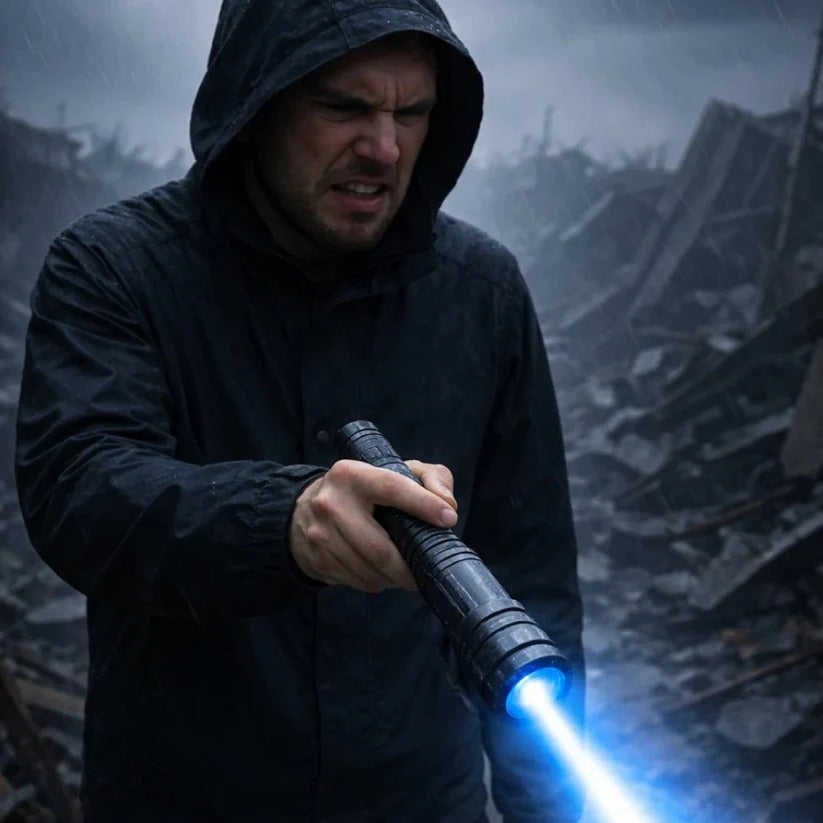 Rechargeable Laser Flashlight with Versatile Focus Options