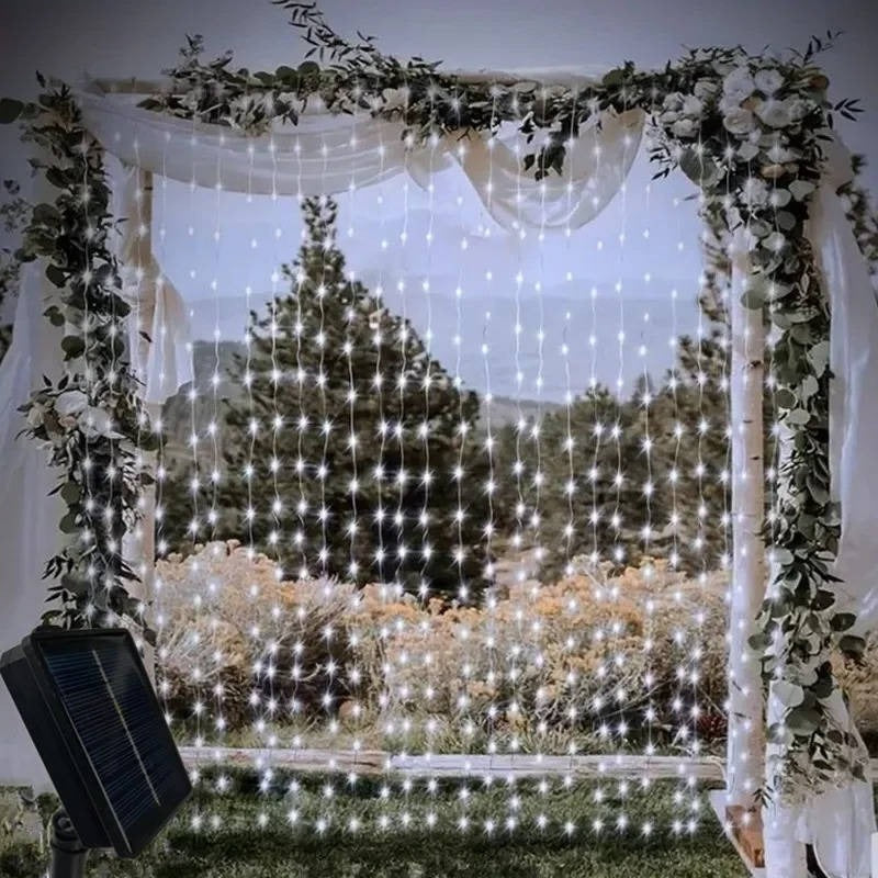 Illuminate Your Evenings with Solar-Powered Patio Curtain Lights