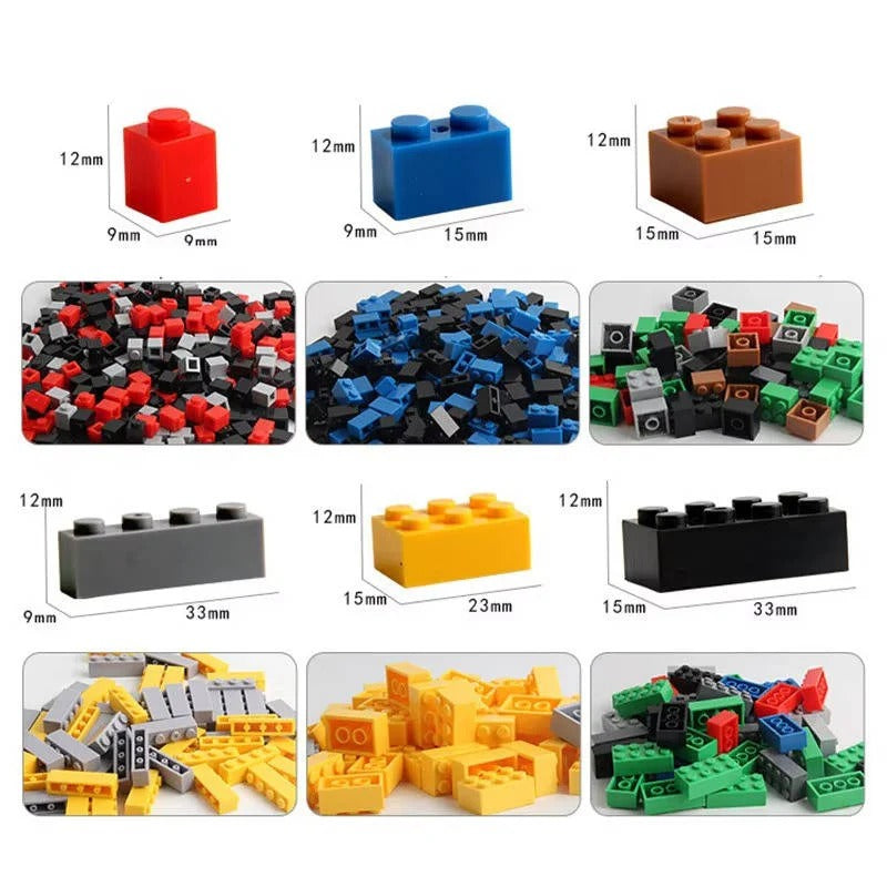 Creative Brick Construction Set with 1000 Colorful Pieces