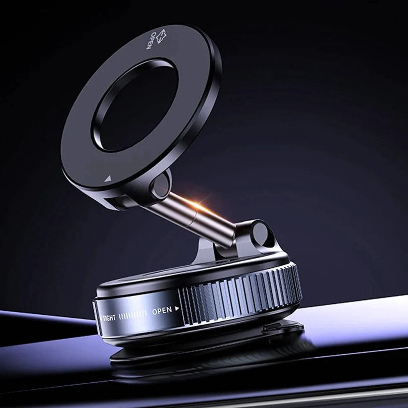 Compact Magnetic Phone Holder for Cars with 360-Degree Rotation