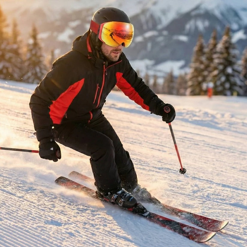 Versatile Snow Goggles with Quick-Swap Magnetic Lenses