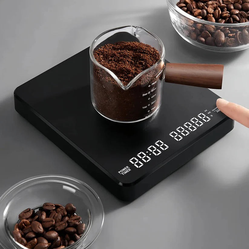 Precision Coffee Weight Scale with Timer and Spill Mat – 3kg Capacity