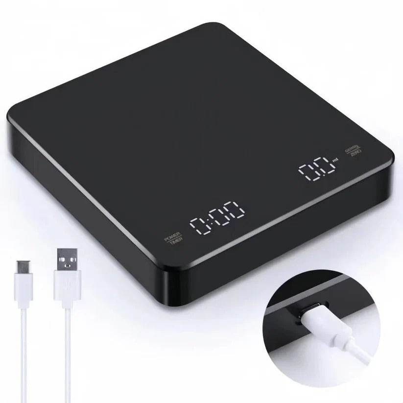Precision Coffee Weight Scale with Timer and Spill Mat – 3kg Capacity