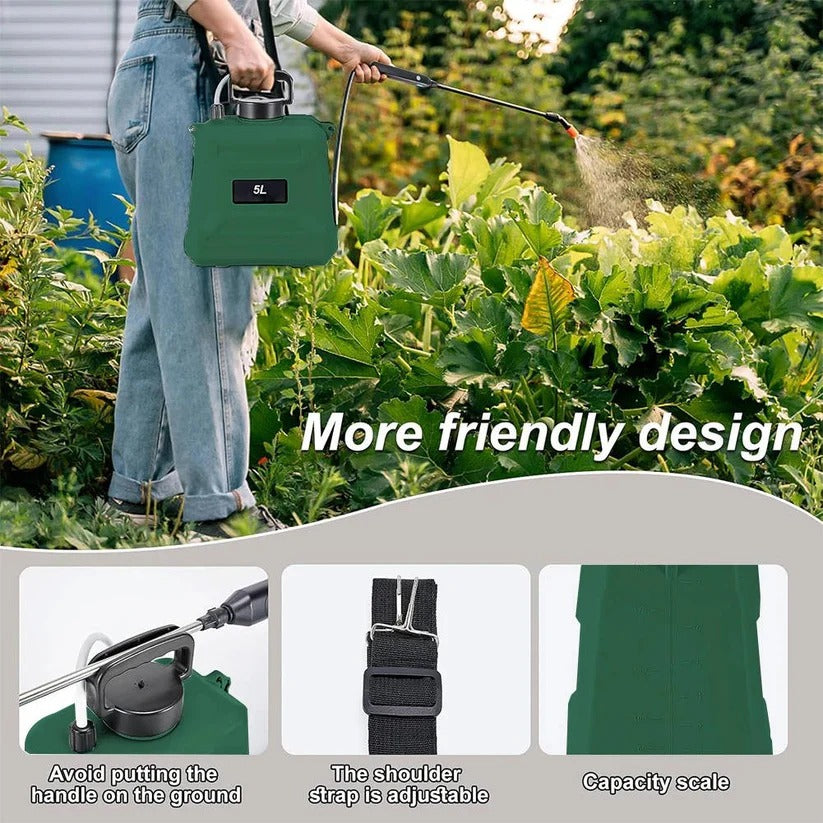 1.3-Gallon Cordless Garden Sprayer with Versatile Nozzle Options