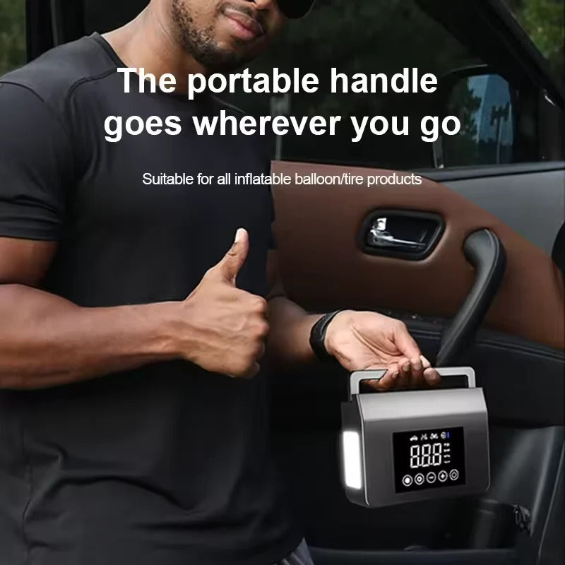 All-in-One Car Booster with Tire Inflation and Smart Display