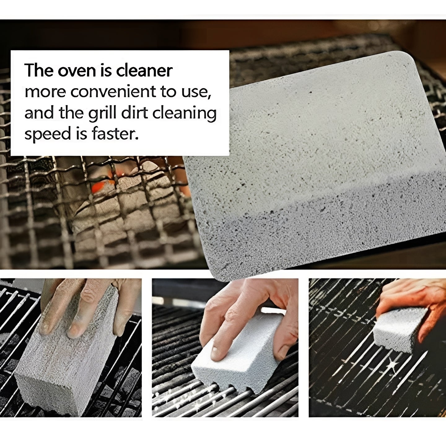 Eco-Friendly Grill Scrubbing Bricks - Set of 5 for Effortless Cleanup