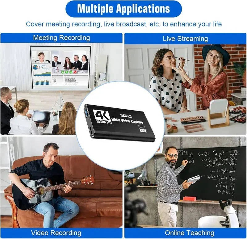 High-Definition 4K to 1080P Video Capture Adapter with USB 3.0