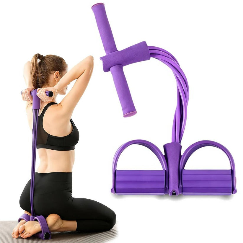 Versatile Resistance Band with Detachable Grips for Home Workouts