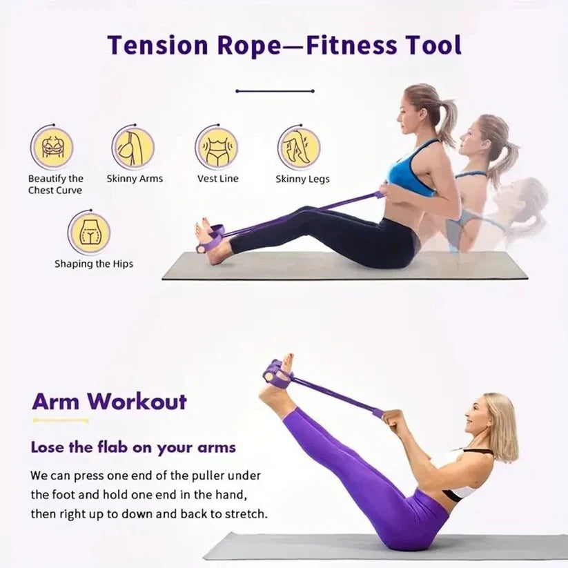 Versatile Resistance Band with Detachable Grips for Home Workouts