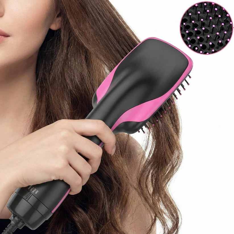 Effortless 1000W Paddle Hair Dryer Brush with 3 Heat Modes