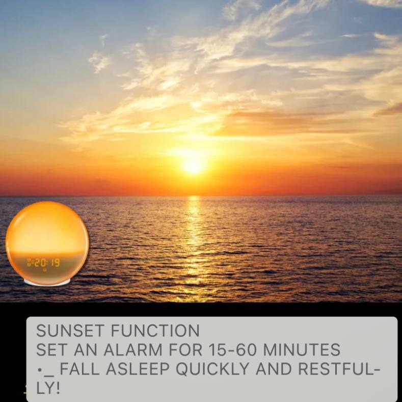 Smart Sunrise Alarm Clock with Bluetooth, FM Radio & App Control