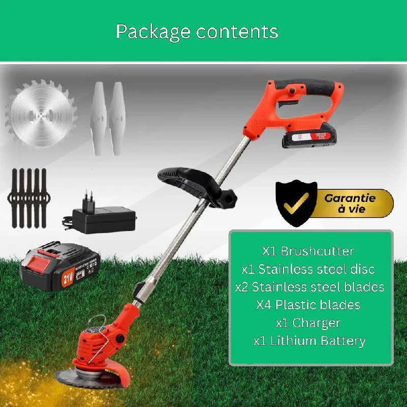 21V Cordless Garden Brush Cutter with Adjustable Features