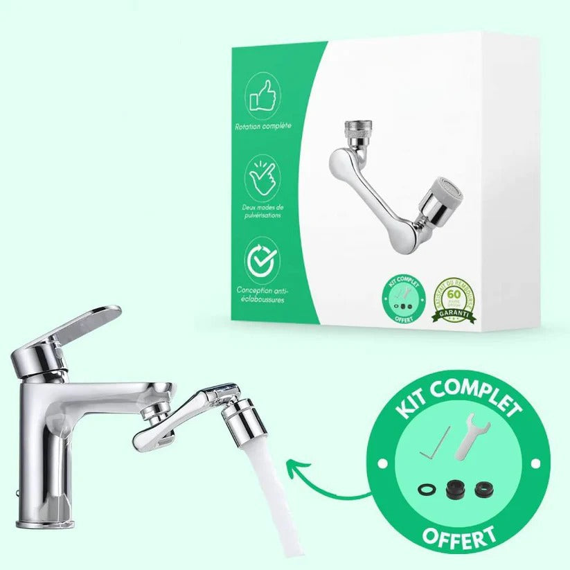 360-Degree Adjustable Faucet Attachment with Water Saver