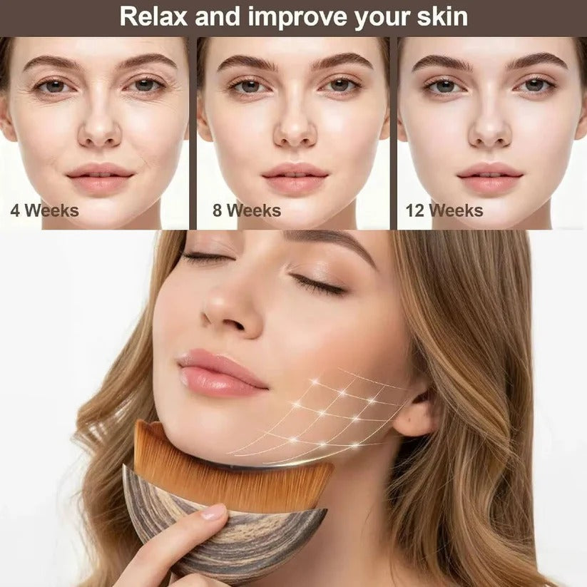 Sculpting Face Brush with Soft Bristles for Radiant Skin