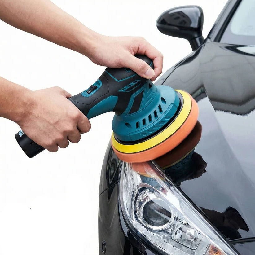 Wireless Dual-Action Car Polish System with 6 Adjustable Speeds and 9mm Orbit
