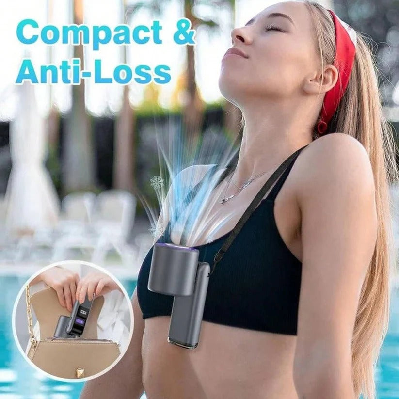 Versatile 3-in-1 Rechargeable Hand Fan with Flashlight & Display