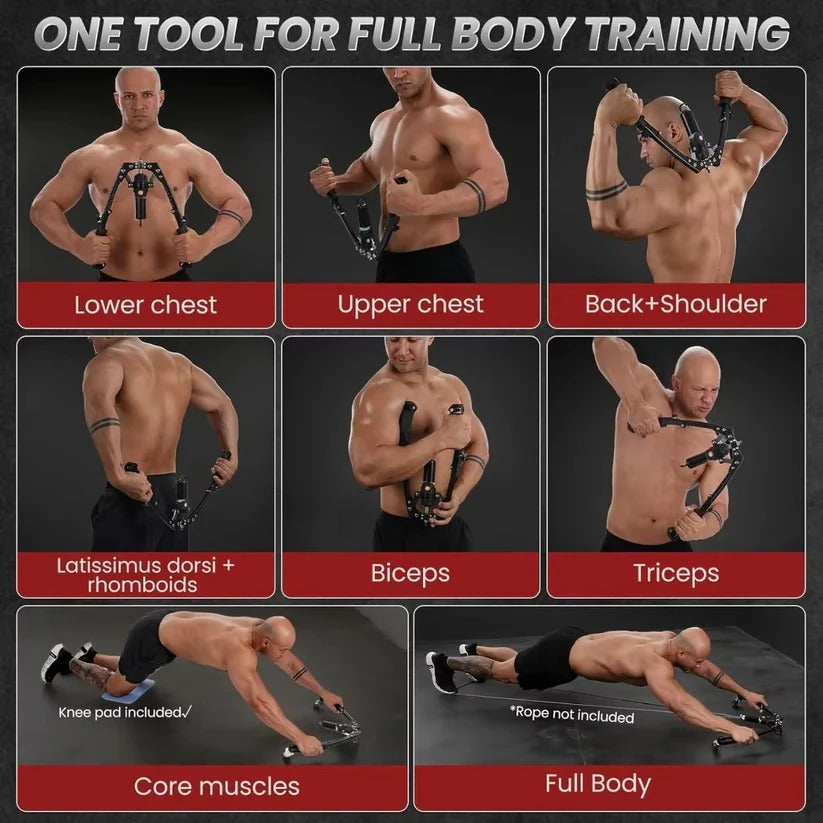 Versatile Hydraulic Arm and Chest Trainer for Home Fitness