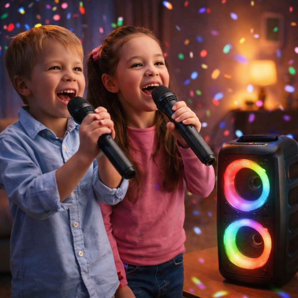 Ultimate Portable Karaoke System with Dual Microphones