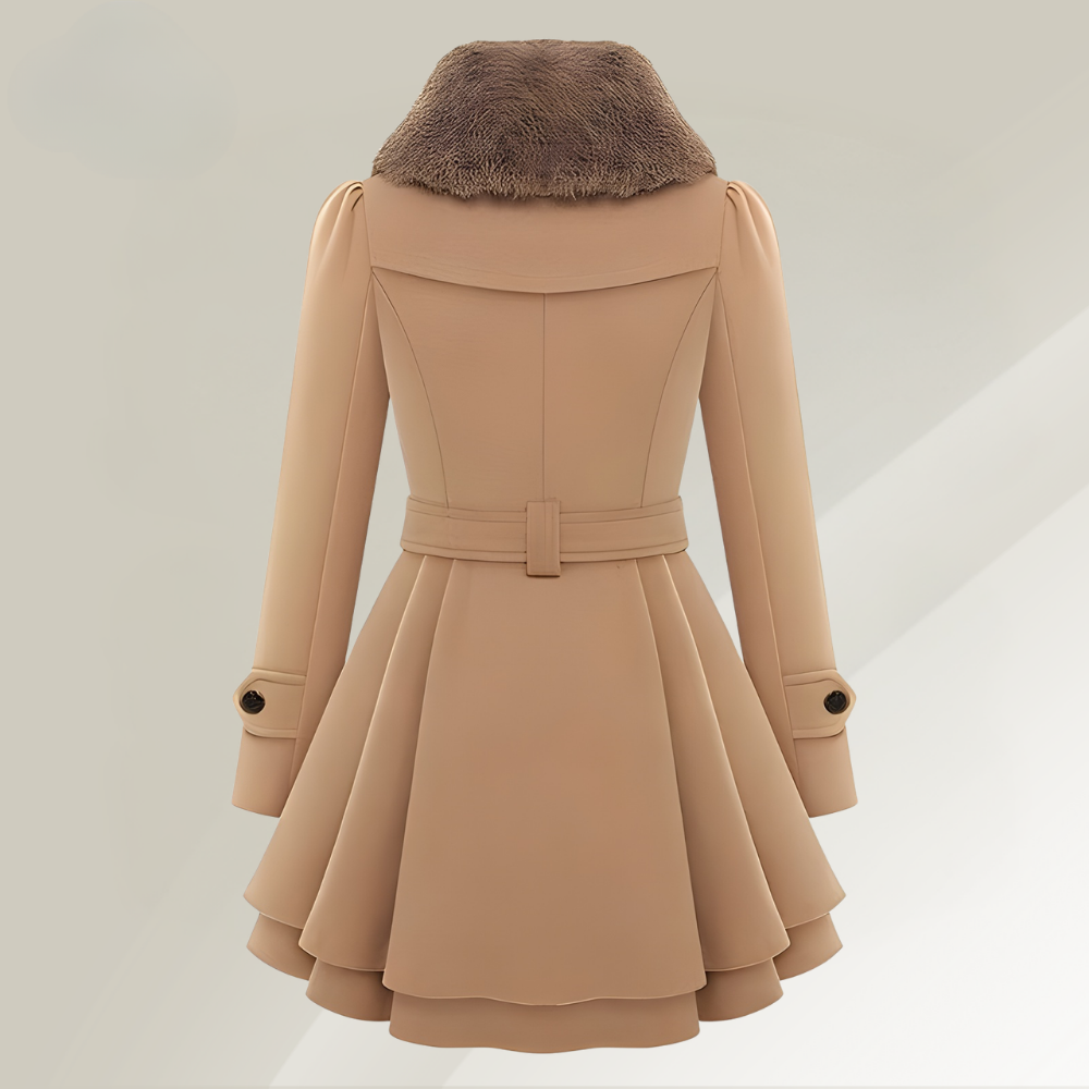Chic Women's Winter Jacket with Luxurious Faux Fur Collar