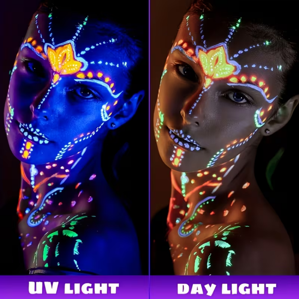 Radiant Neon Body Art Kit for Vibrant Celebrations