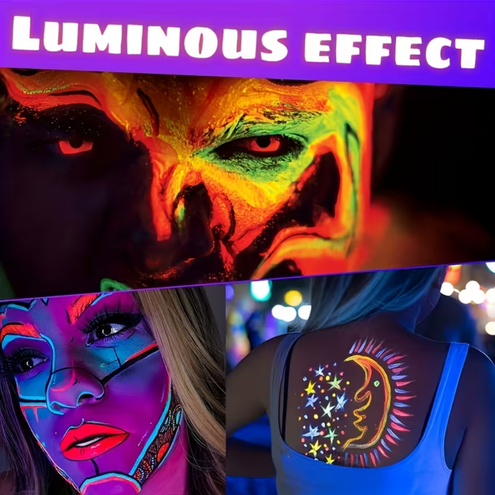 Radiant Neon Body Art Kit for Vibrant Celebrations