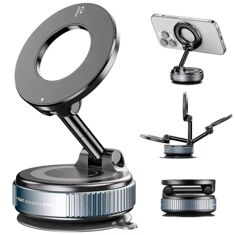 Compact Magnetic Phone Holder for Cars with 360-Degree Rotation