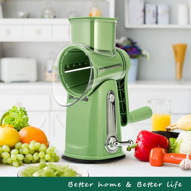 Interchangeable Blade Rotary Grater – Suction Cup Base