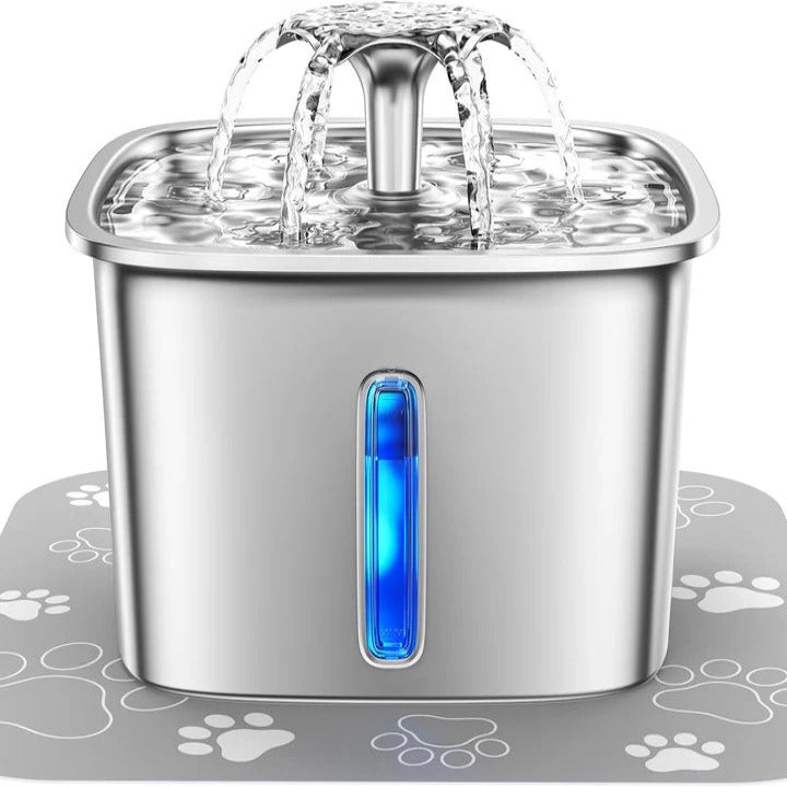 QuietFlow Stainless Steel Pet Water Fountain - 95 oz Capacity